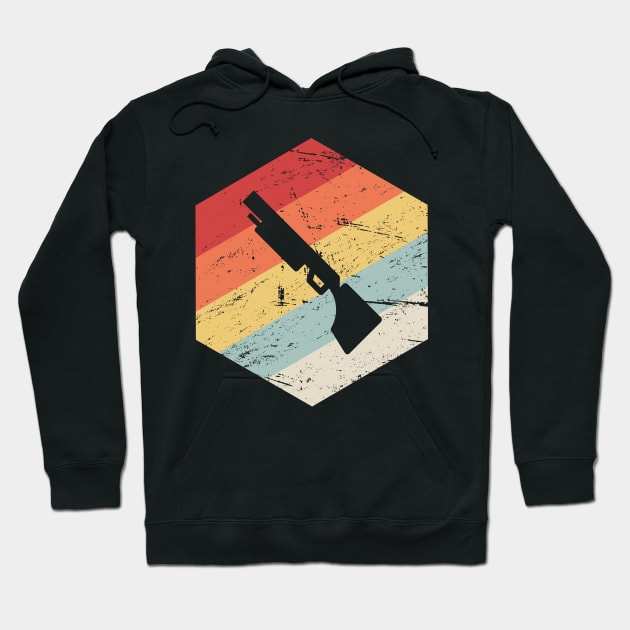 Retro 70s Shotgun Icon | Skeet Shooting Hoodie by Wizardmode